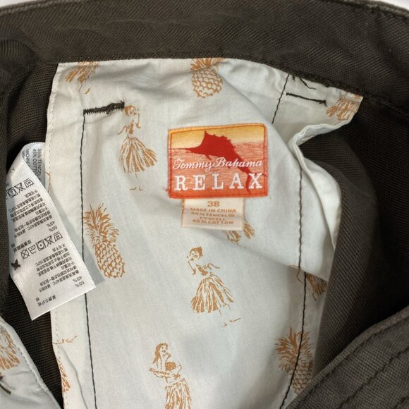 Tommy Bahama Cargo Relax Shorts Men's 38 Brown Tencel Lyocell Blend - Picture 7 of 9